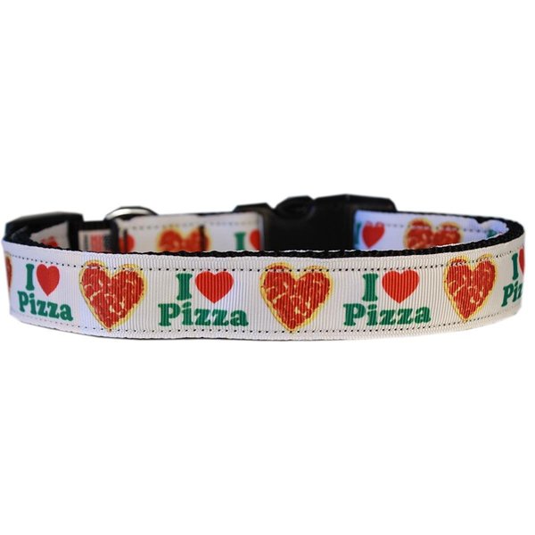 Mirage Pet Products Pizza Party Nylon Dog Collar Large 125-277 LG